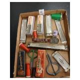 Tray lot of vintage harmonica