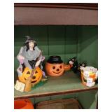 Ceramic Halloween decor lot candle holder etc