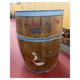 Decorative wooden keg