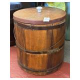 Vintage wooden firkin bucket