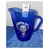 Vintage Hazel-Atlas Shirley Temple Cobalt Blue