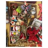 Flat of assorted vintage Christmas ornaments and