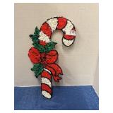 Vintage candy cane plastic popcorn art