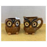 Vintage Japan owl creamer and sugar set