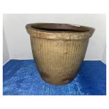 Antique ribbed stoneware pottery crock- Johnstown