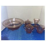 Vintage Pink depression glass Ribbed mixing bowl
