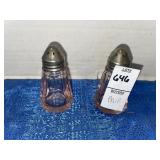 Hazel Atlas depression glass salt and pepper