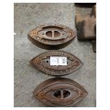 Lot of 3 sad irons