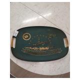 Vintage USS Massachusetts serving tray