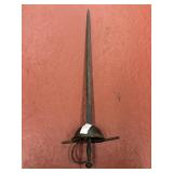 Antique cup-hilt rapier with marking