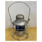Vintage L.I.R.R adlake kero railroad lantern with