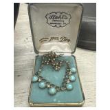 Vintage Stahlï¿½s sterling silver aqua necklace