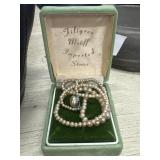 Filigree Motiff imported stones faux pearls