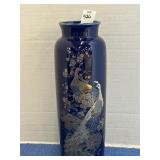 Vintage Japanese cobalt blue porcelain vase