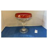Indiana Glass ? pedestal compote dish featuring a
