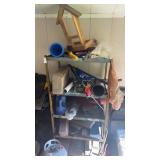 Metal Shelving Unit W Contents