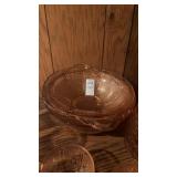Lot of 3 Pink Depression Bowls