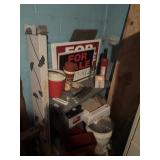 Metal Shelving and Contents