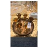 Small Brass Goblet Set