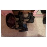 Womenï¿½s Boots size 8?, basket, rods