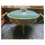 Vintage Miramar ovenproof casserole dish w/metal