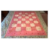 Hand knotted Lap/ Baby Quilt 41 x 52 in