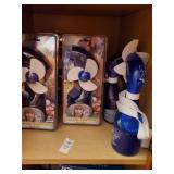 shelf lot of Squeeze Breeze fans