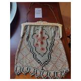 Vintage art deco metal flapper purse