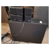 Bose sub woofer and 3 satellite speakers