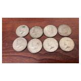 (8) 1966 Kennedy Half Dollars 40% Silver