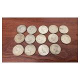 (14) 1967 Kennedy Half Dollars 40% Silver