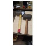 Two rubber hammers