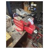 Small Red Bench Vise