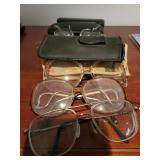 10 pair glasses and cases