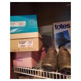 Totes boots 9 1/2-11 & 4 pair size 9 shoes