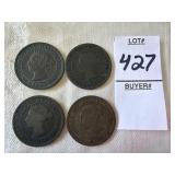 Canada Large Cent coins featuring Queen Victoria