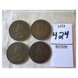 Canadian large one-cent coins