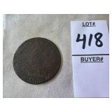 1787 New Jersey colonial copper coin (Nova