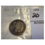 1902 United States Barber quarter