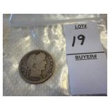 1907 United States Barber quarter