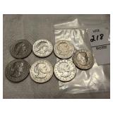 Seven 1979 United States Susan B. Anthony dollar