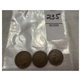 Three Indian Head Cents