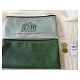 Somerset County advertising, two bank bags, car
