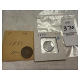 1881 and 1893 Indian head Penny