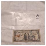 circulated 1935A Series United States one-dollar
