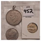 1776ï¿½1976 Eisenhower Bicentennial Dollar mounted