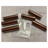 Six rolls of nonspecific US pennies