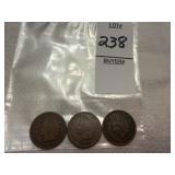Three Indian Head Cents