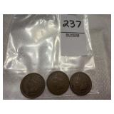 Three Indian Head Cents