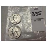 1958 and 1960 U.S. Washington quarter